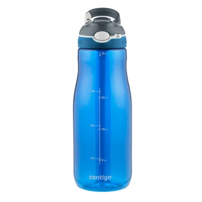 Contigo Wells Plastic Filter Water Bottle with Leak-Proof Straw Lid and  Replacement Filter, Reusable 24oz Water Bottle with Carbon Fiber Filter for  Travel and E… in 2023