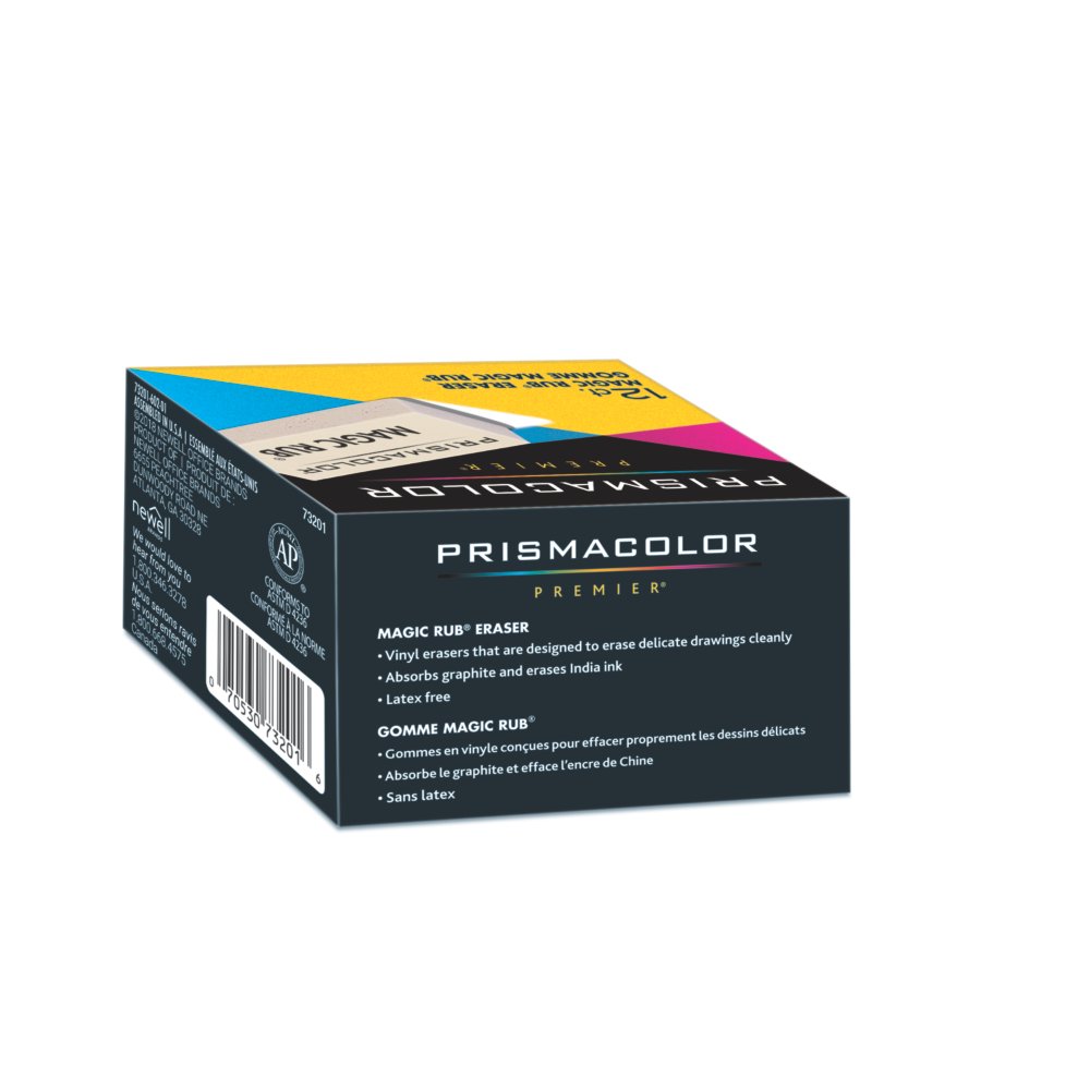 Lot of 2 Prismacolor Magic Rub Erasers Latex-free Vinyl 73201 NEW 2-12 pks  = 24