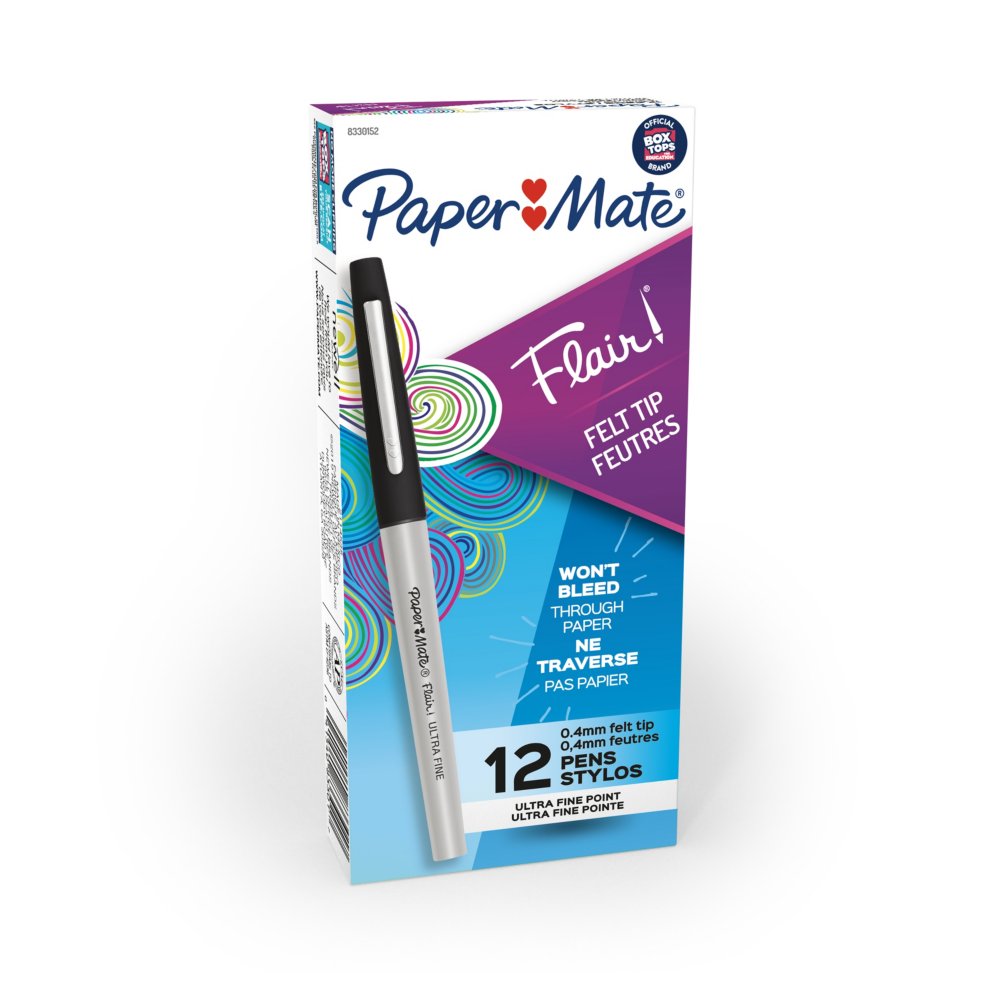 Televisie kijken kam Elektropositief Paper Mate Flair Felt Tip Pens, Ultra Fine Point (0.4mm) | Papermate
