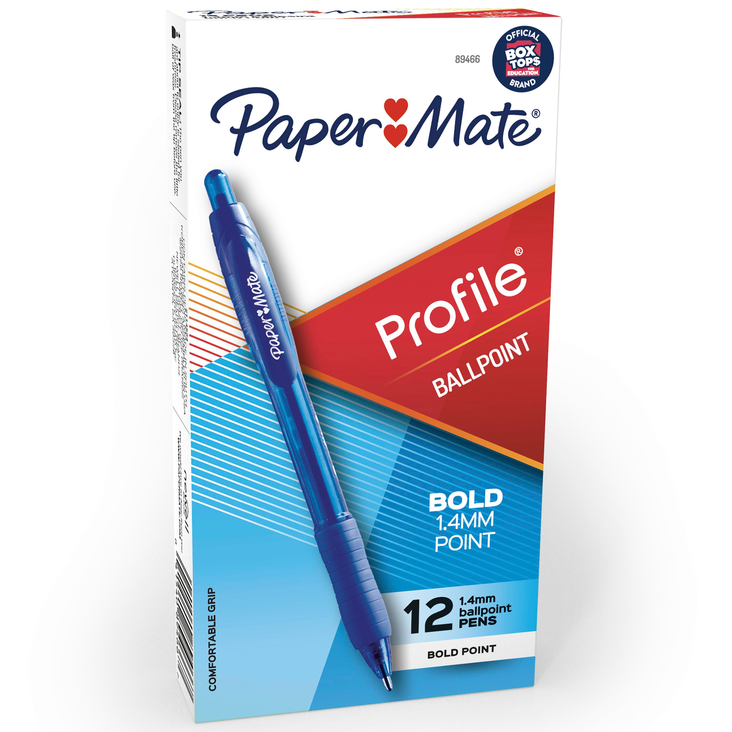 Paper Mate Profile Retractable Ballpoint Pens, Bold Point (1.4mm ...