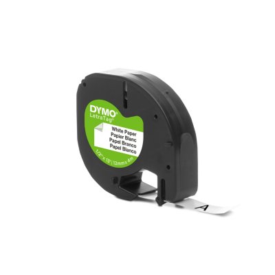 10 Pièces/paquet De Ruban D'étiquettes De Remplacement Pour Recharges DYMO  LetraTag 91330 10697 Noir Sur Blanc Recharge D'étiquettes En Papier Pour