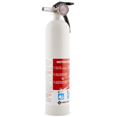 Rechargeable Garage Fire Extinguisher UL Rated 10-B:C (White)
