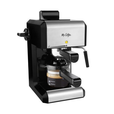 Mr. Coffee®  Café 20-Ounce Steam Automatic Espresso and Cappuccino Machine, Silver
