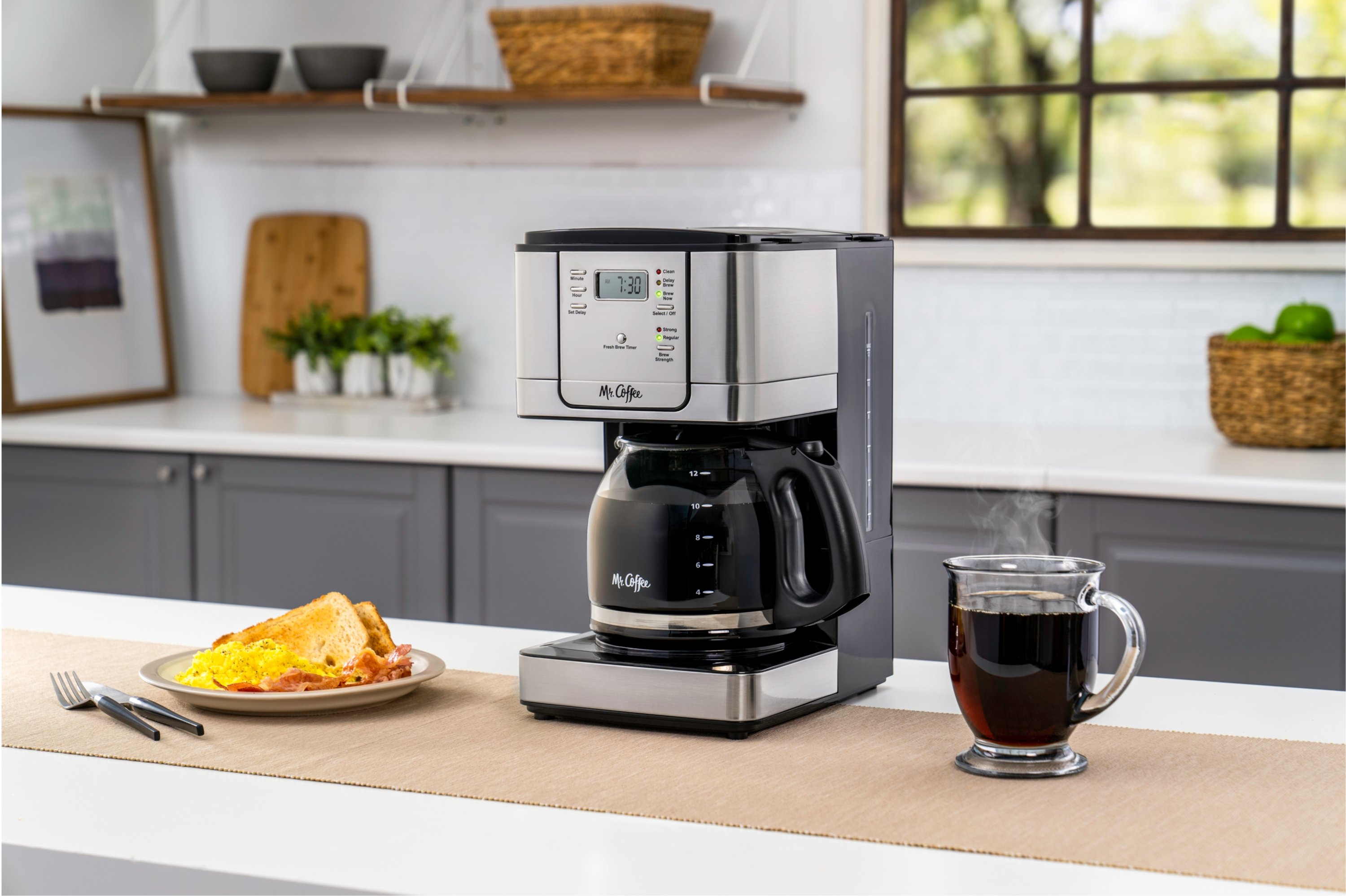 Mr. Coffee - 12-Cup Coffee Maker with Strong Brew Selector