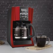 Mr. Coffee 12-Cup Programmable Coffeemaker, Rapid Brew, Red