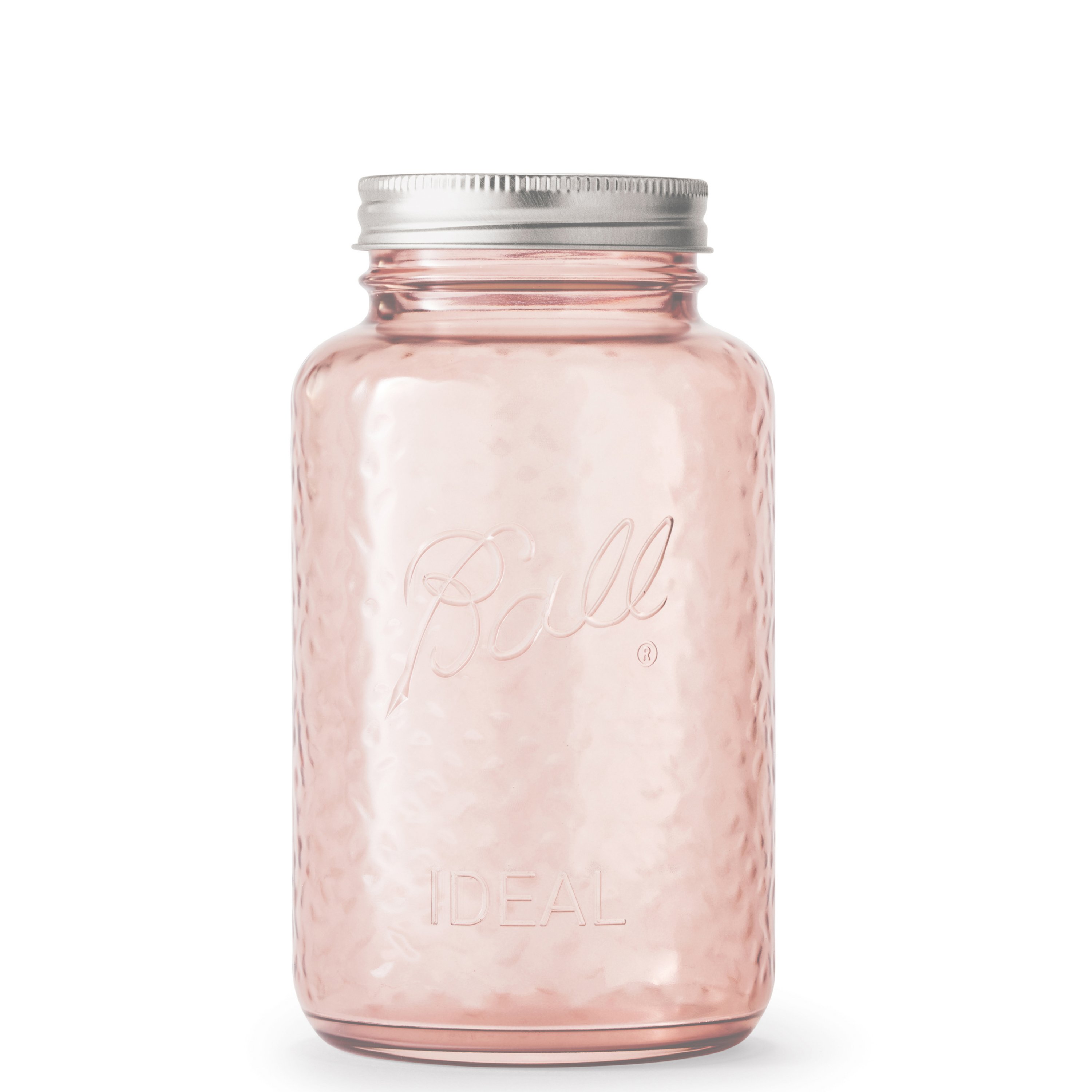 1 Glass Mason Jars 1 Litre with Copper/Rose Lid Preserving Jam/  Canning  Jar 
