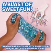 a blast of sweet fun translucent blue slime with sugary swirl mix ins and blue raspberry scent image number 4