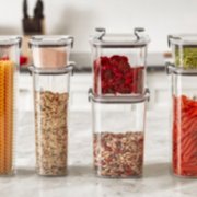 dry food storage containers with stored food on counter image number 8