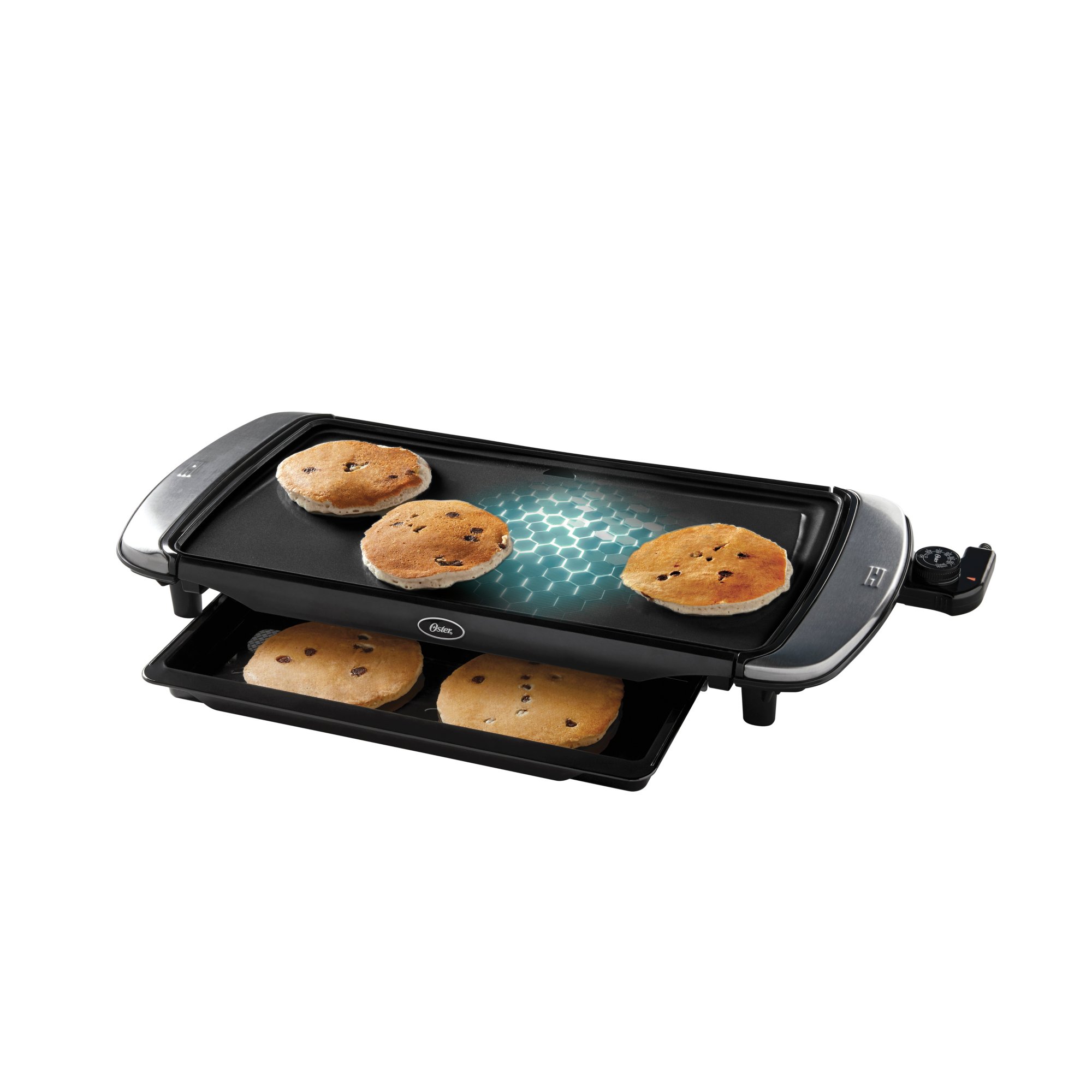 Oster DiamondForce Electric Griddle- Black/Silver