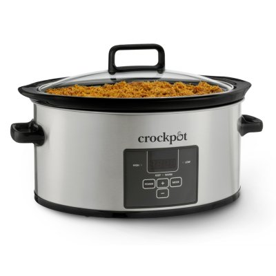 Crock-Pot 6 Quart Cook & Carry Programmable Slow Cooker with Digital Timer,  Stainless Steel (SCCPVL610-SA)