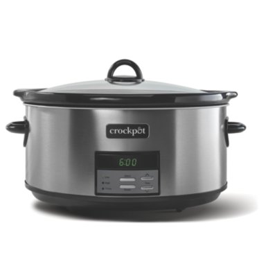 Crock-Pot&reg; Programmable 8-Quart Slow Cooker, Black Stainless Collection