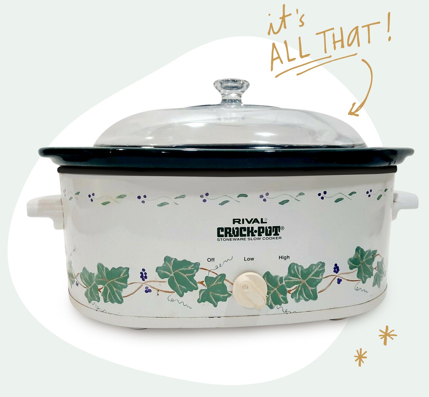 it is all that slow cooker with festive design