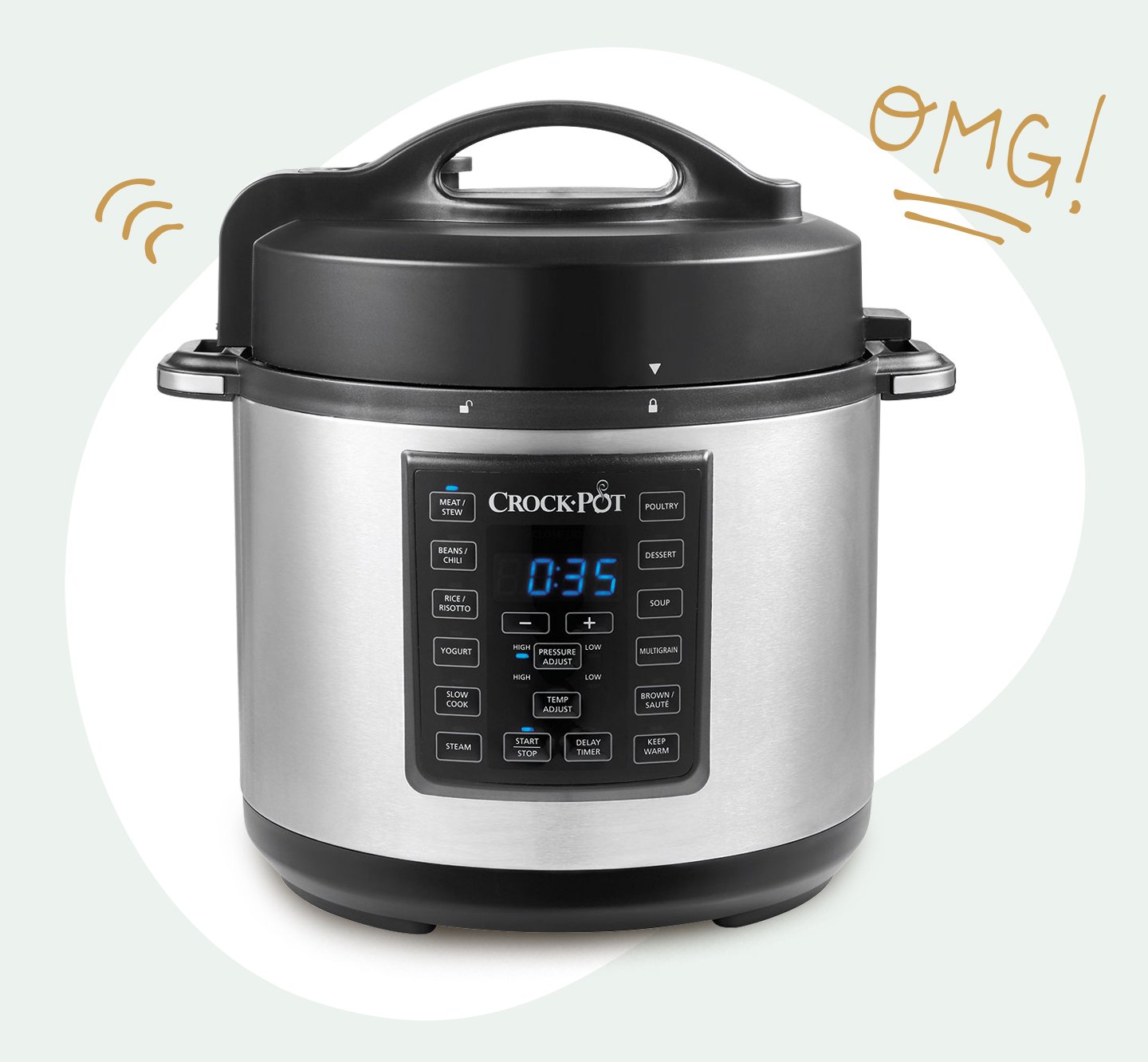 O M G digital slow cooker