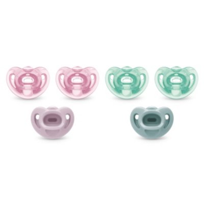 Set of 2 Philips Avent Transparent Silicone Pacifiers 0-6 months