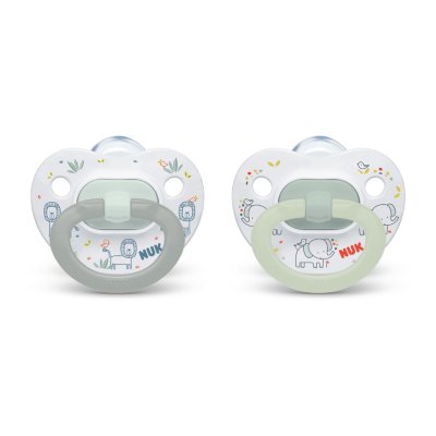 NUK® Glow-in-the-Dark Classic Orthodontic Pacifiers, 0-6 months