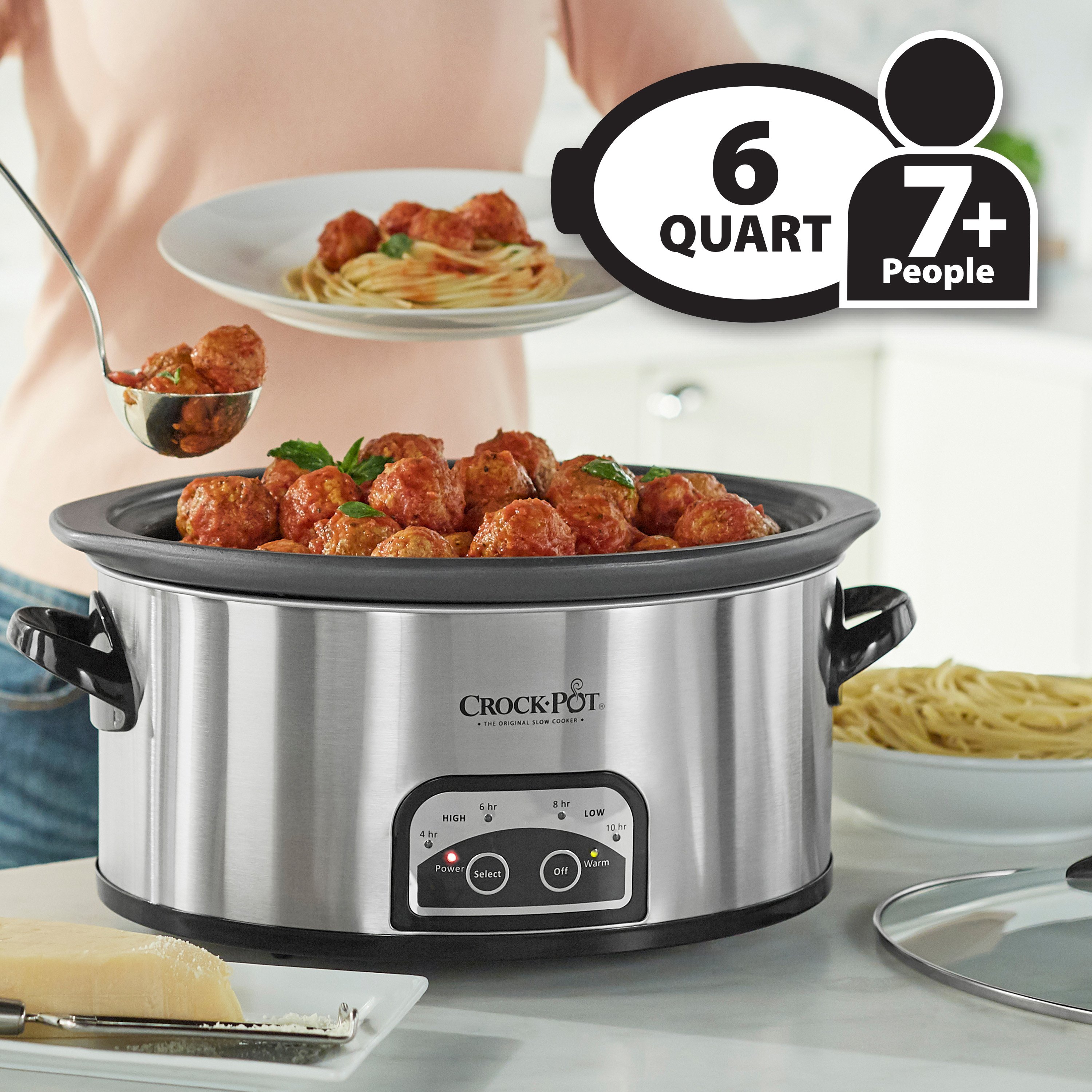 Crock-Pot Wifi-Controlled Smart Slow Cooker Enabled by WeMo, 6-Quart,  Stainless Steel (SCCPWM600-V1) 