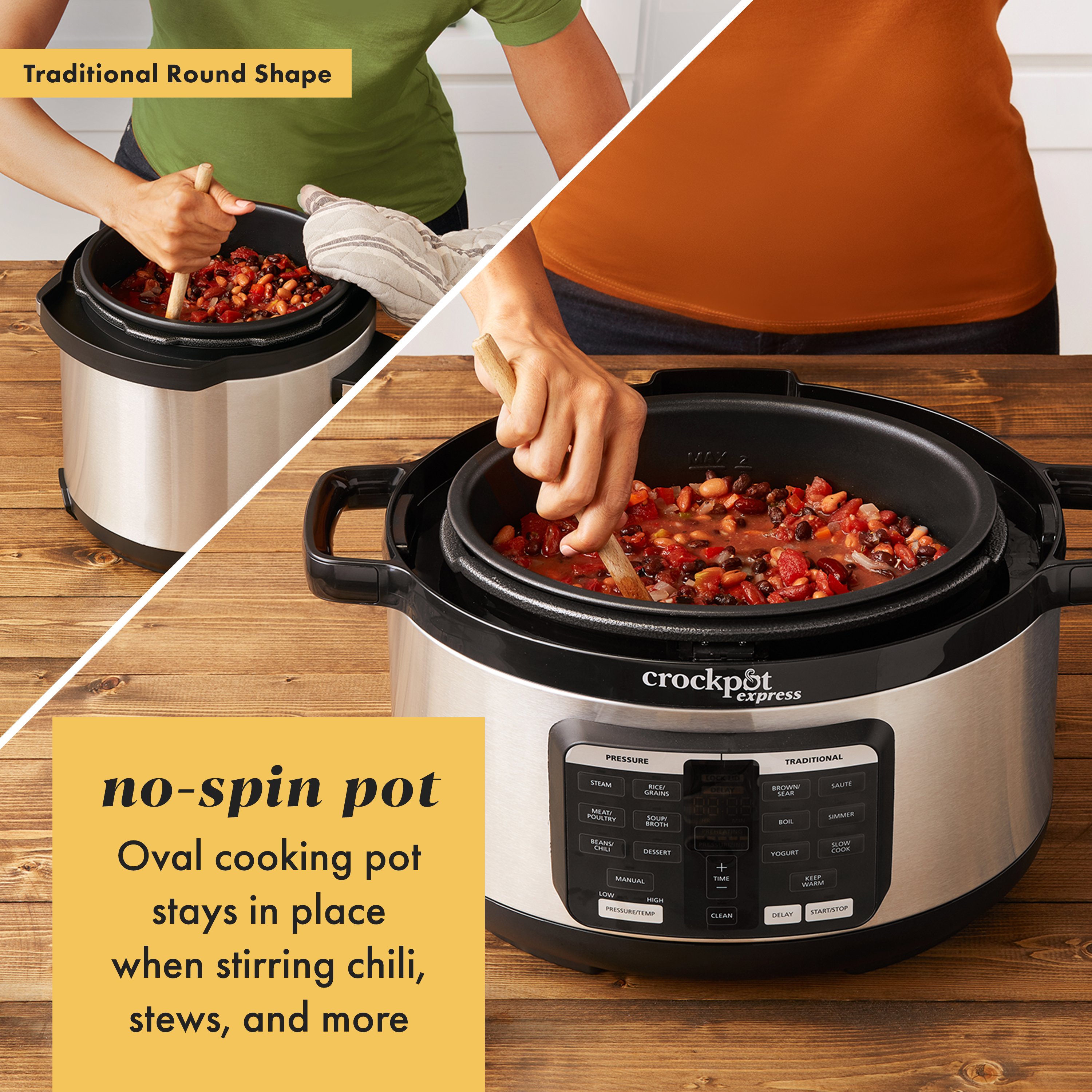 Crock-Pot 6 Quart 5-In-1 Non-Stick Stainless Steel Multi-Cooker Inner Pot 