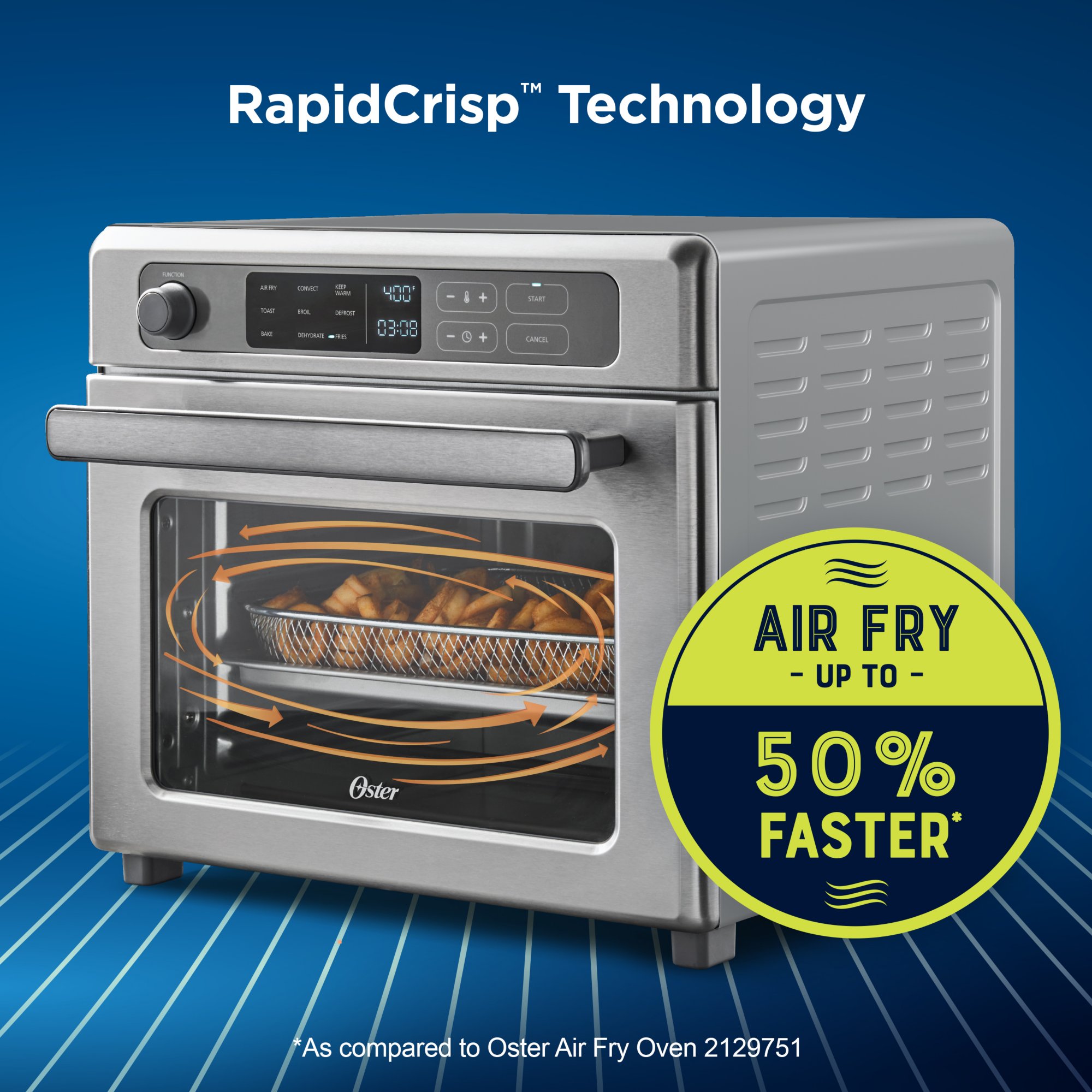 Oster® Digital RapidCrisp™ Air Fryer Oven, 9-Function Countertop