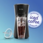 Mr. Coffee Iced Coffee Tumbler, 651ml, with Lid and Straw, Clear