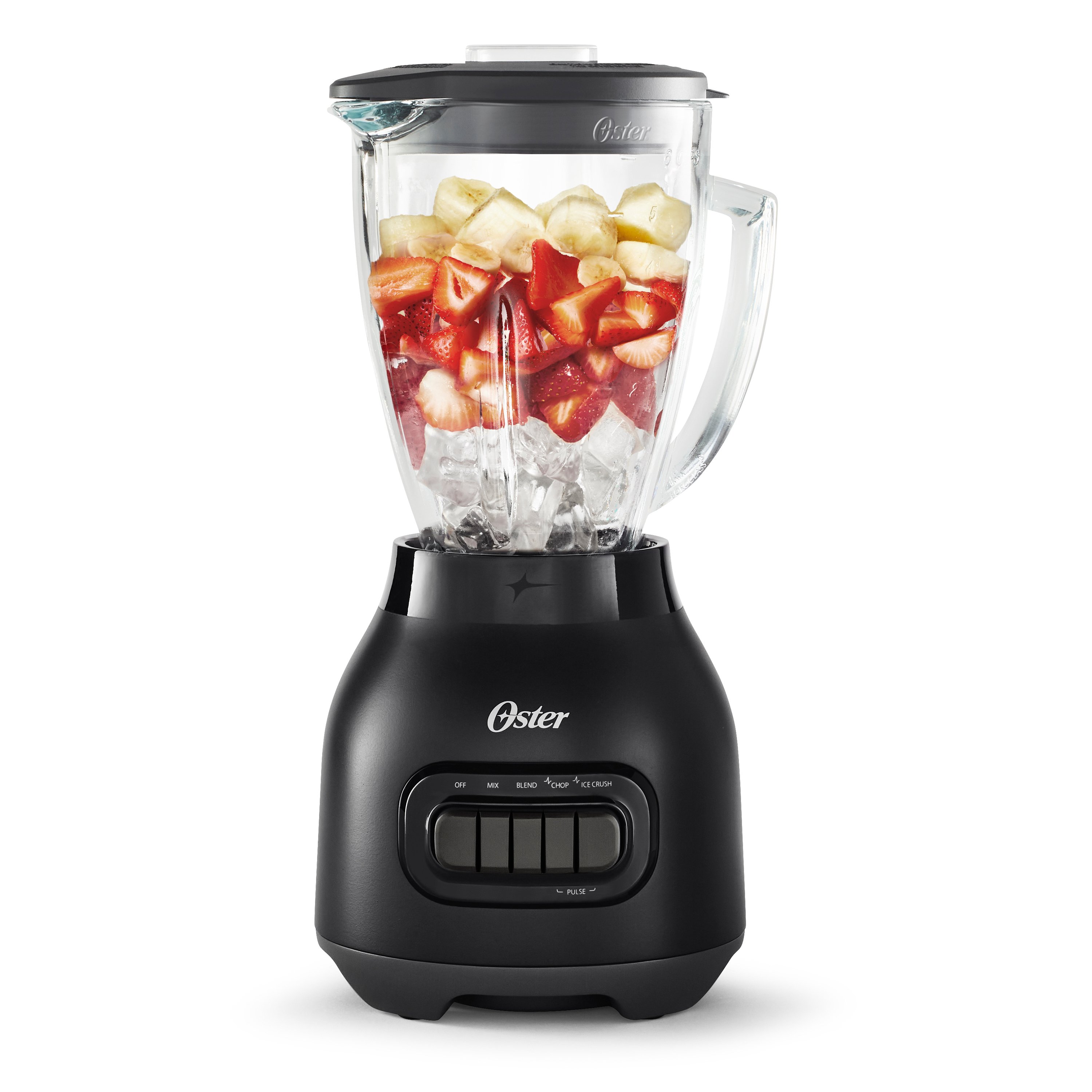 Oster® Easy-to-Clean Smoothie Blender with Dishwasher-Safe Glass Jar, Black