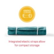 heating pad with integrated elastic straps that allow for compact storage image number 5