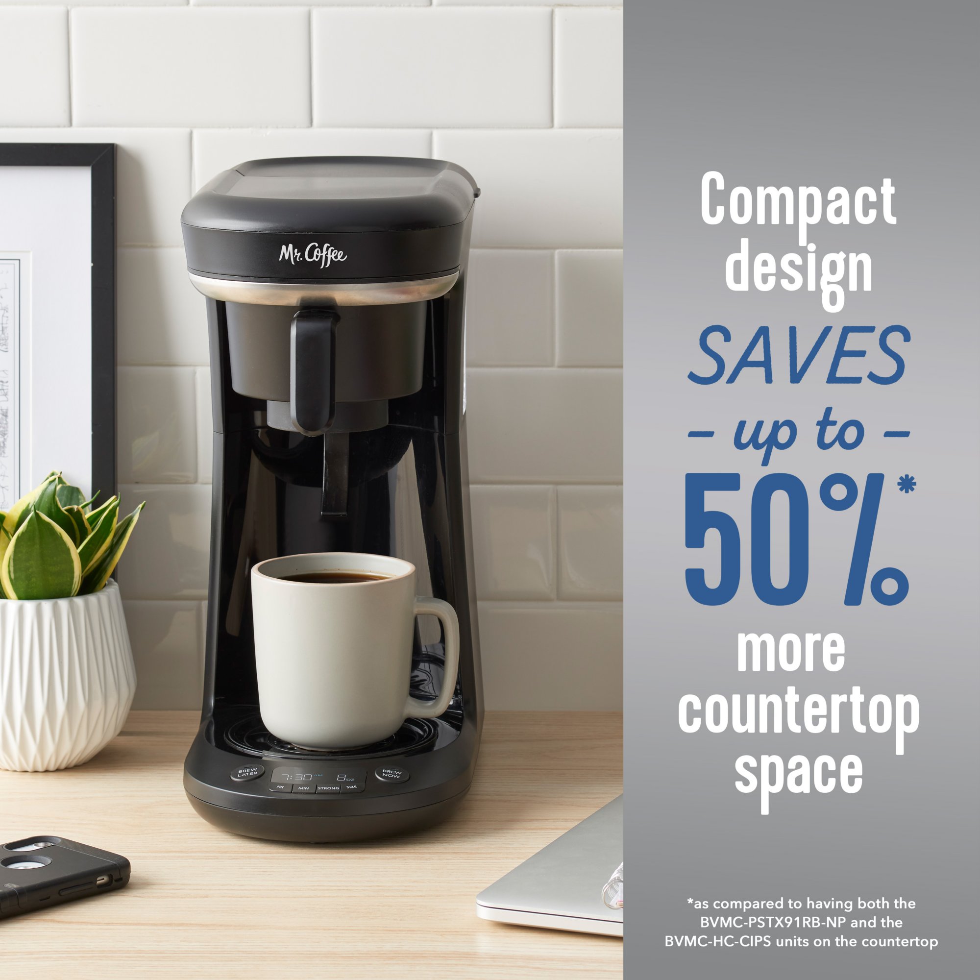 Mr. Coffee Pod & 10-Cup Space-Saving Combo Brewer – R & B Import