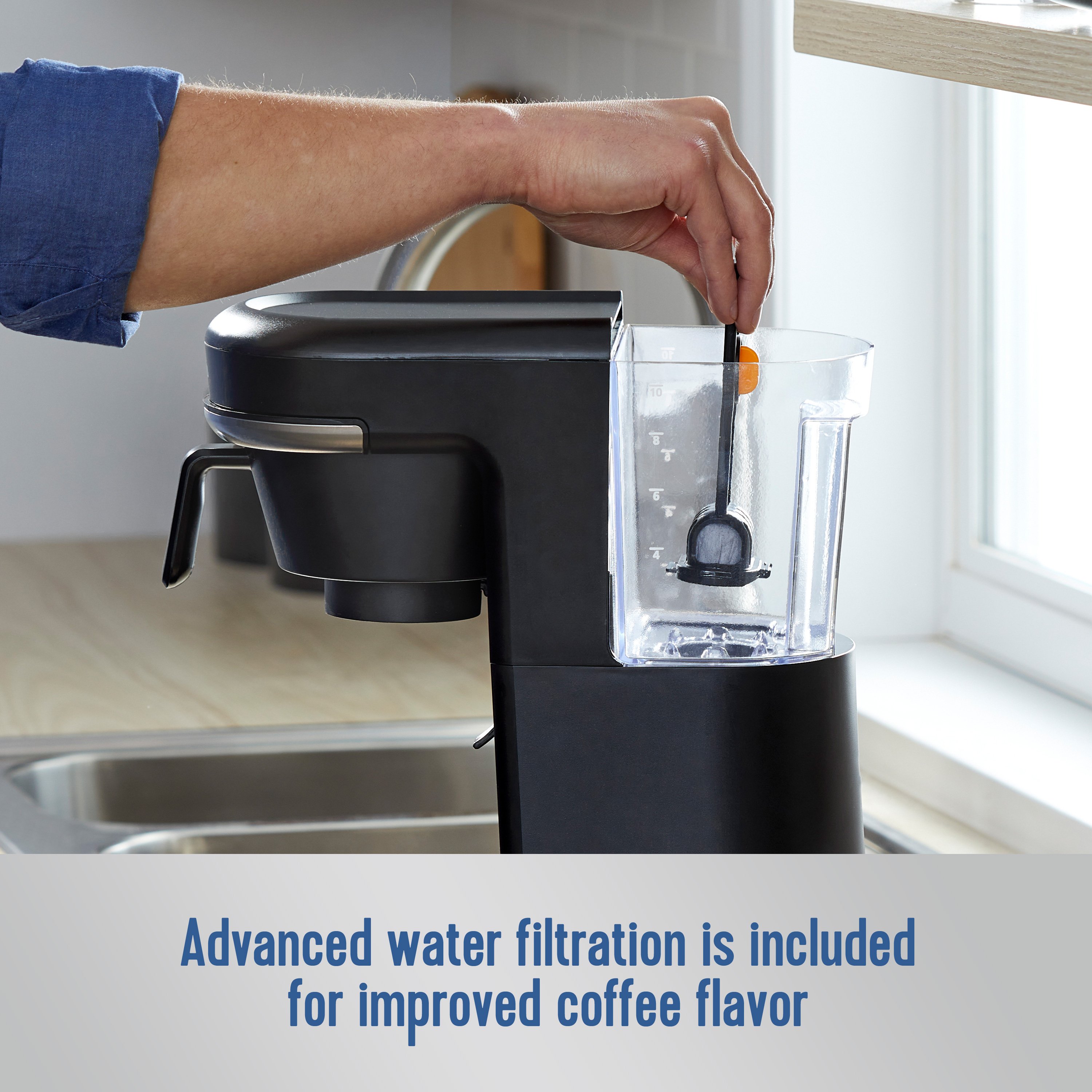 Mr. Coffee 14-Cup Programmable Coffee Maker with Reusable Filter and Advanced Water Filtration