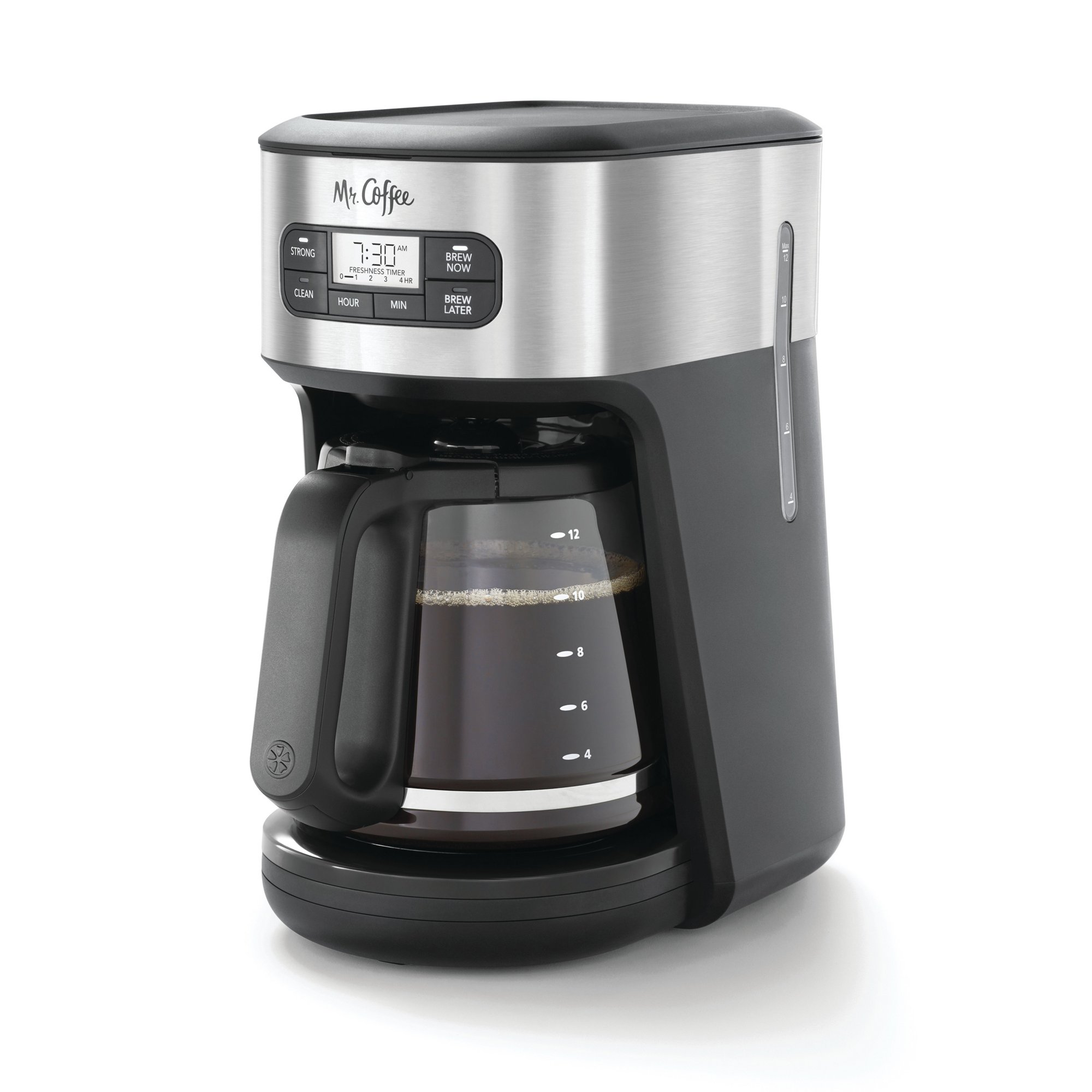 Mr. Coffee Coffee Maker with Auto Pause and Glass Carafe, 12 Cups, Black