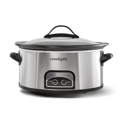 Crock-Pot&reg; One Touch Control 6-Quart Easy-to-Clean Slow Cooker, Stainless Steel