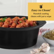 easy to clean nonstick coating cleans with just a wipe bowl image number 2