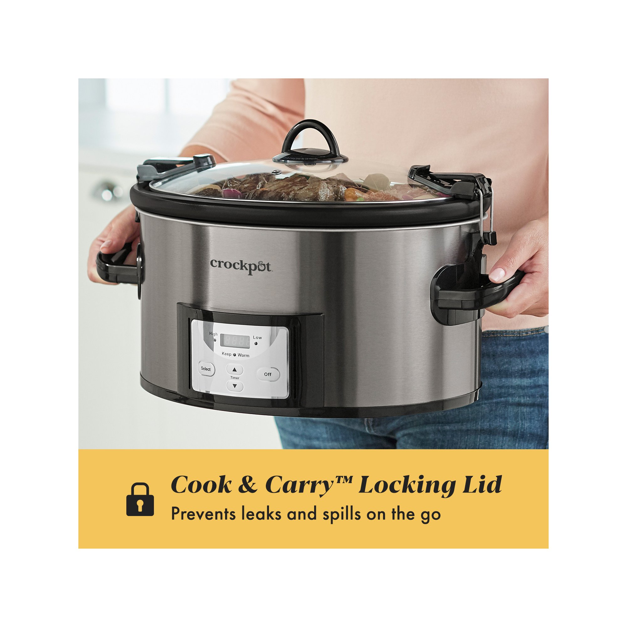 Crock-Pot® Programmable 7-Quart MyTime® Cook & Carry®Slow Cooker