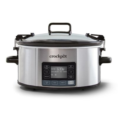Crock-Pot® Programmable 7-Quart MyTime® Cook & Carry®Slow Cooker, Stainless Steel