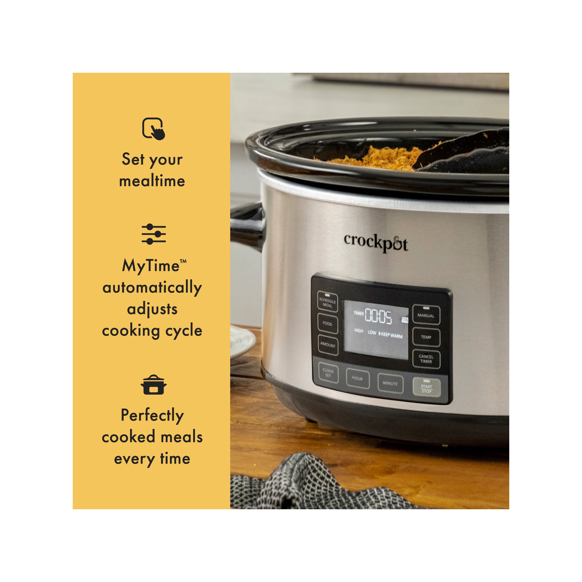 Crock-Pot® Programmable 6-Quart Slow Cooker with MyTime