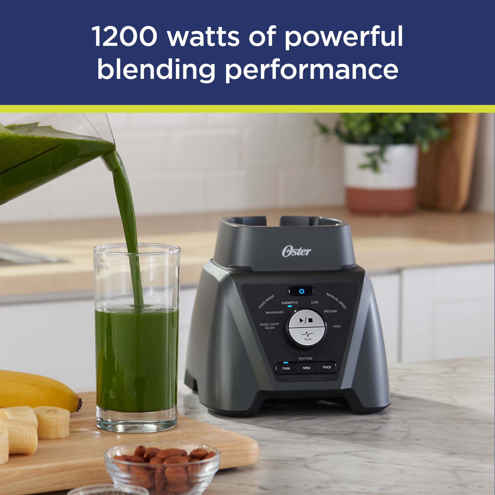 Oster® Pro 1200 Blender with 3 Pre-Programmed Settings and 5-Cup