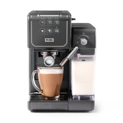 Mr. Coffee Espresso and Cappuccino Machine, Programmable Coffee Maker with Automatic Milk Frother and 15-Bar Pump, Stainless Steel,Silver