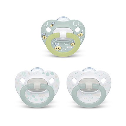 Three pacifiers