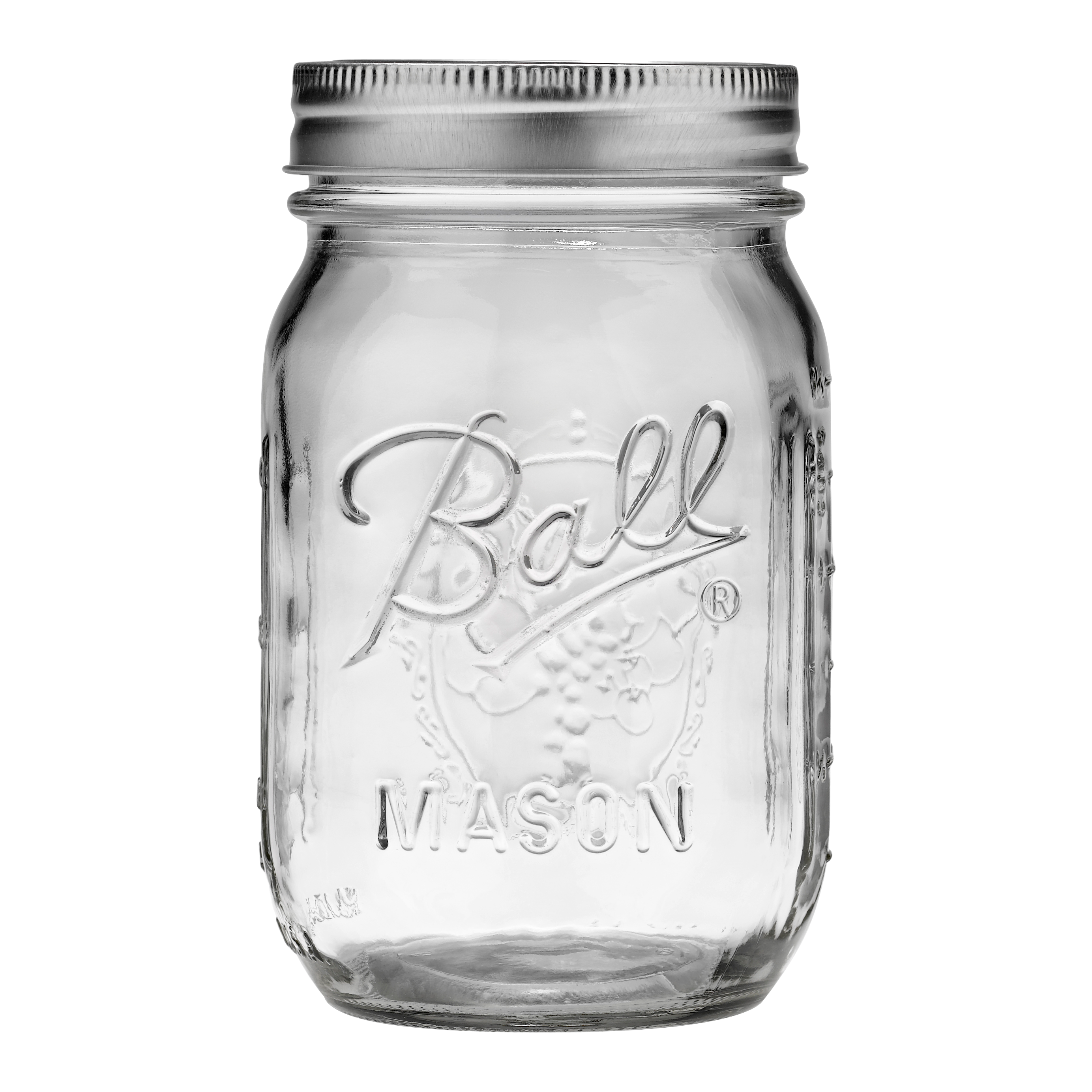 Glass mason jar with lid