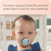 the heart shaped shield fits perfectly under babys nose for easy breathing image number 5