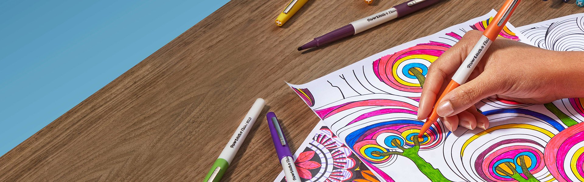 Paper Mate Mon Seconde Stylo-Plume Ninja Design Avec 60 Encre Cartouches  Gratuit