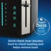 toaster with quick check lever elevates food to check toasting and helps remove toast image number 6