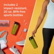 includes 2 impact resistant 20 ounce BPA free sports bottles image number 5