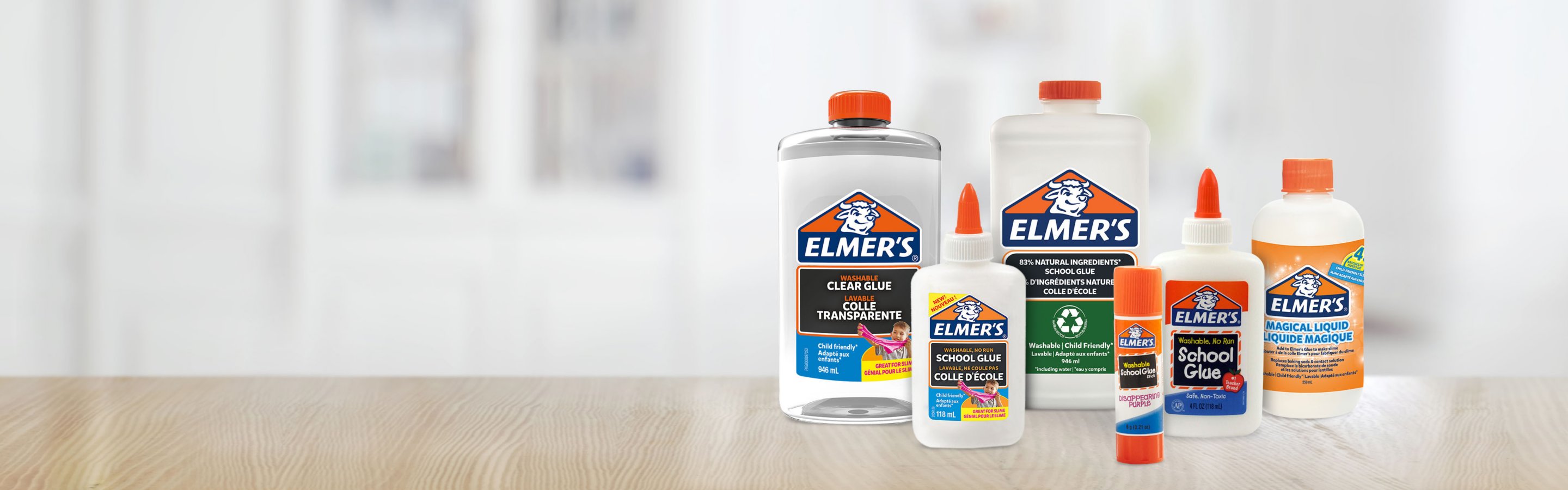 Elmer's colle liquide transparente lavable et adaptée aux enfants