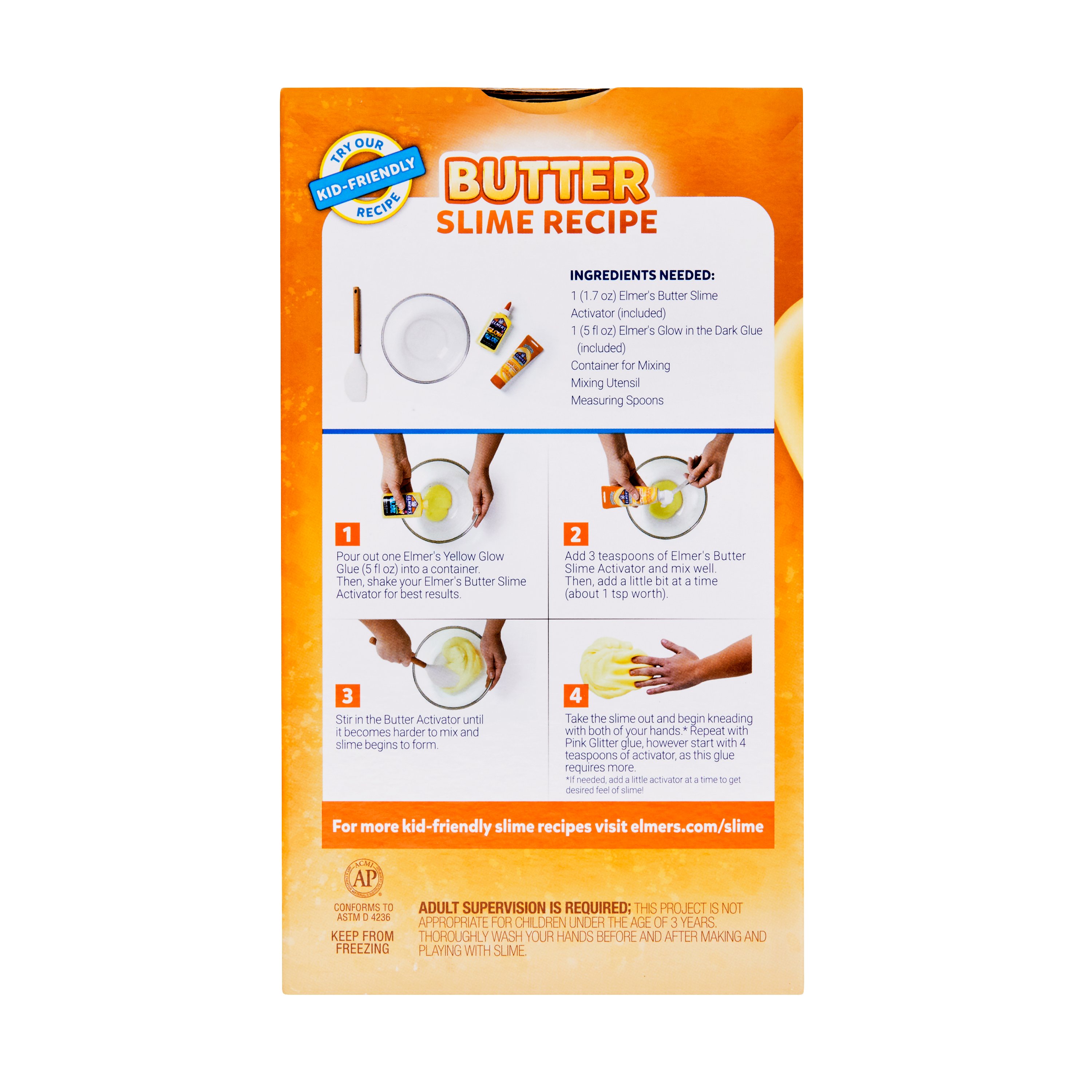 Elmer's Butter Slime Kit  Slime Supplies Include Elmer's Glow in