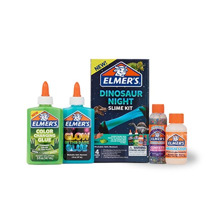 Dinosaur night slime kit