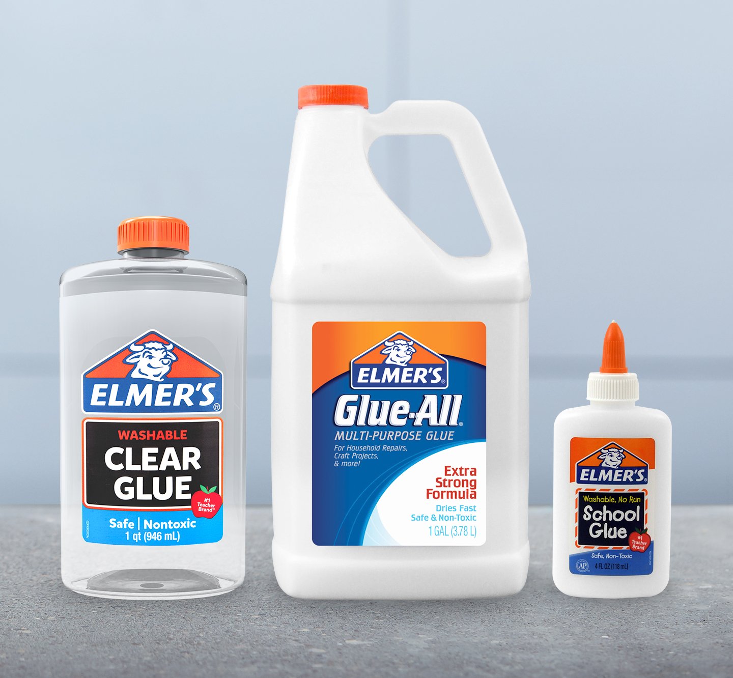 Elmer's School Glue, 1 gal, Dries Clear