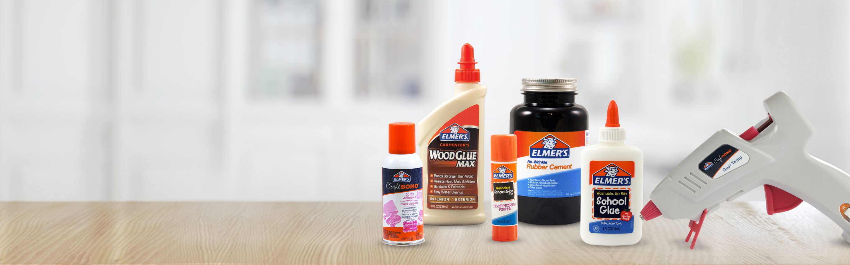assorted glue products