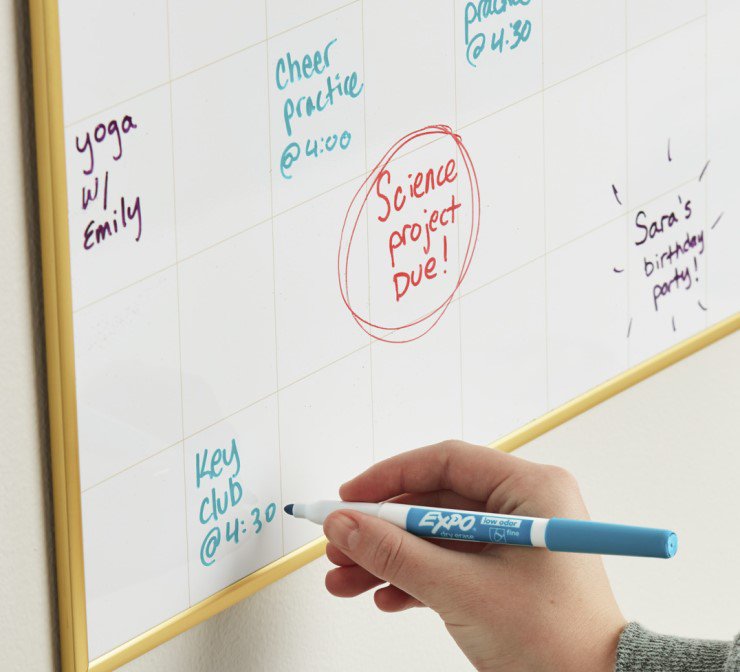 using dry erase markers on white boards