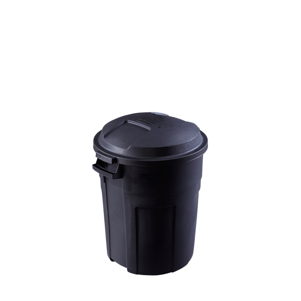 Roughneck 32 Gallon Evergreen Trash Can with Lid - Tool Storage