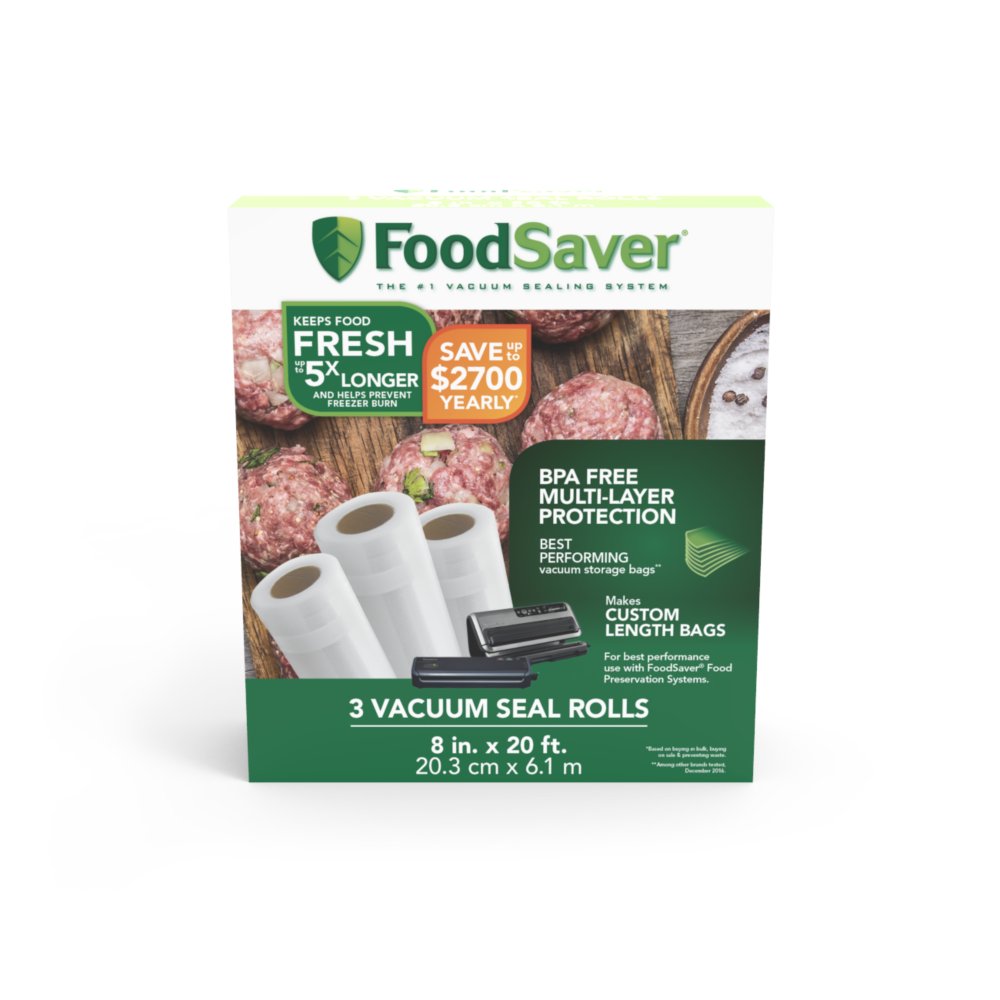Foodsaver 8 X 20 Vacuum Seal Roll 3 Pack Foodsaver