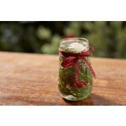jar with holly and candle image number 3